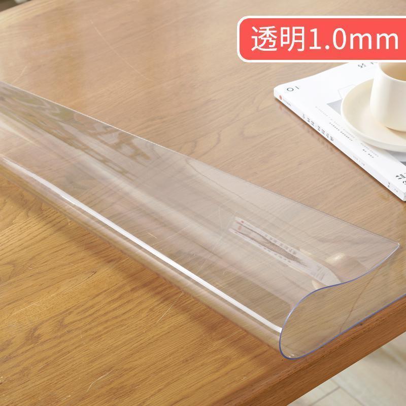 家柏饰(CORATED)软塑料玻璃PVC桌布防水防烫防油免洗透明餐桌垫茶几垫学生课桌垫高清大图