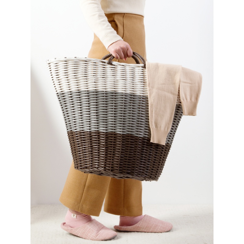 居家家编织脏衣篮子家用洗衣收纳筐洗衣桶放脏衣服的收纳桶脏衣篓_11高清大图