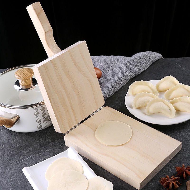 米饺皮压板实木 压米饺皮器实木米饺子皮板米粑皮工模具压皮压粑神器米饺皮压皮器