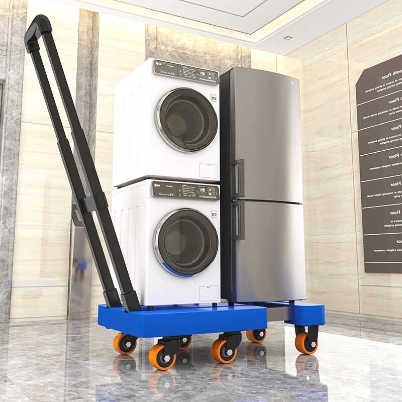 鑫金虎 伸缩小推车拉货搬运手推车家用折叠平板车 橙轮 颜色留言备注高清大图