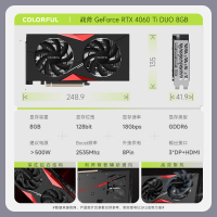 七彩虹（Colorful）RTX 4060 TI DUO 8G 游戏电竞智能台式机显卡