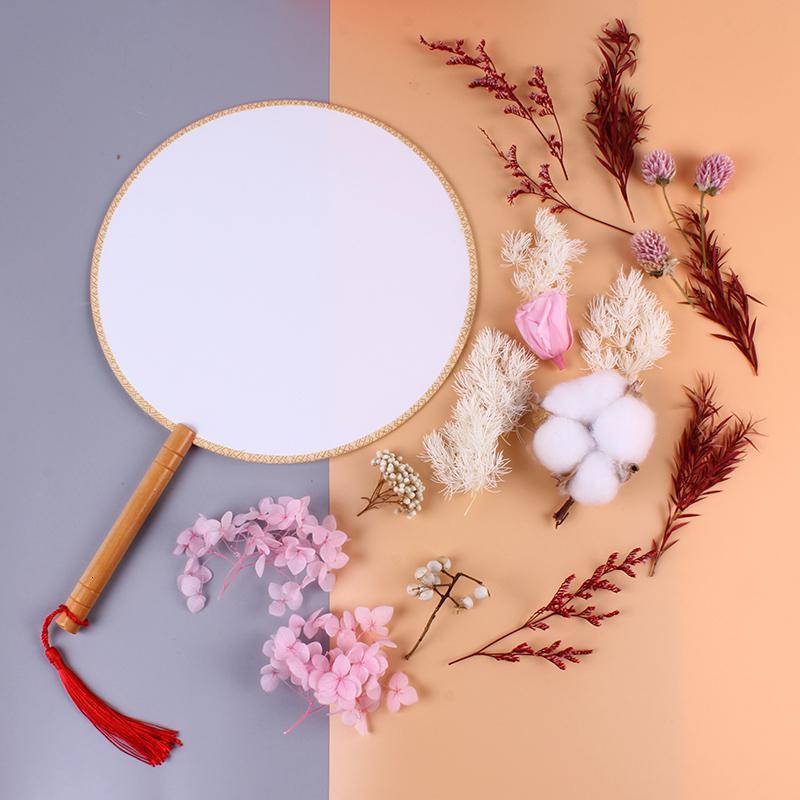 手工团扇diy干花材料包花艺亲子团建活动沙龙 手工团扇伴手礼古风