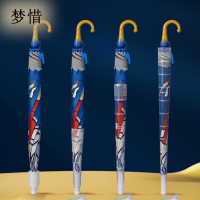 梦惜 半自动钢骨伞架 安全反光黑胶布 直柄手柄晴雨两用伞 YF-T2023001/把