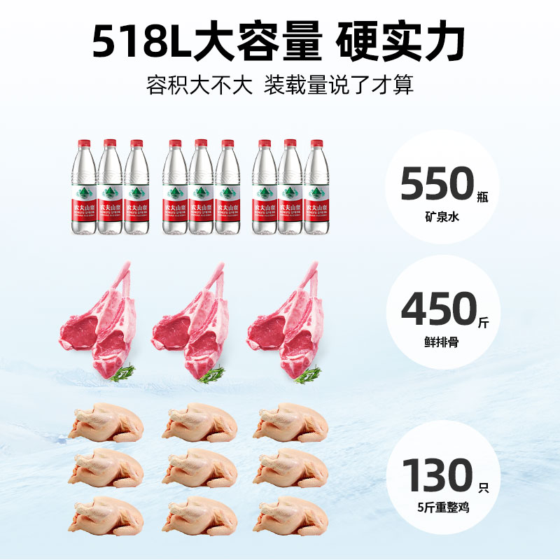 星星(XINGX) 518升商用大冷柜 家商两用 大冷冻力冰柜 断电保护 冷藏冷冻转换柜 BD/BC-528GE高清大图