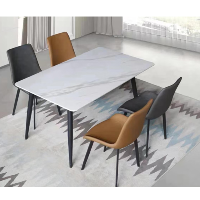 合祥源 QX-CZ28 岩板餐桌一桌四椅 1300*700*750mm 单位:套高清大图