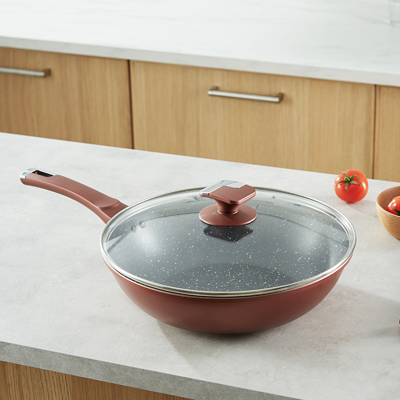 BRK Germany德国厨具希尔登不粘锅三件套锅 炒锅30cm&汤锅22cm&煎锅26cm 麦饭石不粘锅 厨房三件锅具
