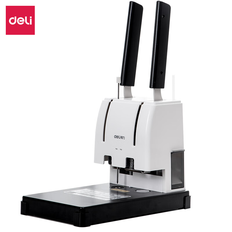 得力40mm会计凭证手动装订机400页财务装订机手动打孔装订机办公用品档案铆管热熔装订机文件打孔器