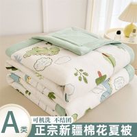 被可机洗夏凉被空调被子家用单双人学生宿舍夏被夏季薄被 180x200cm-加大单人夏被 -恐龙派对-【正宗新疆棉花被-可机洗】