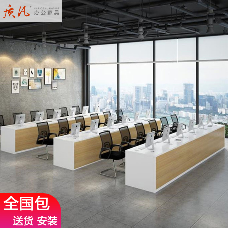 质凡房产中介办公桌简约旅行社服务吧台中介公司前台接待台迎宾咨询台