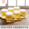 玻璃杯家用杯子水杯套装扎啤喝大容量加厚客厅带把茶杯6只 国泰家和 4只装 360ml加厚圆点杯 开水直入破损包赔