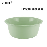 安赛瑞 塑料水盆 加厚清洗盆 工厂食堂车间圆形洗脸盆 小号 绿色710815