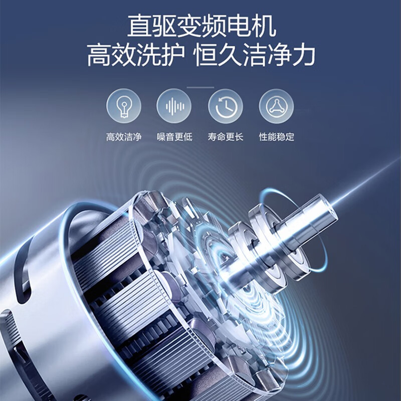 海尔(Haier)10公斤直驱变频神童1级能效钢化玻璃上盖全自动波轮洗衣机手搓洗纳米微泡净XQB100-BS50E高清大图