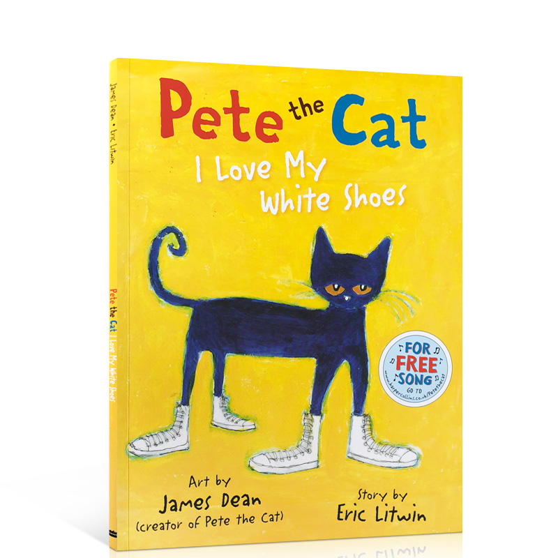 [正版]送音频Pete the Cat I Love My White Shoes皮特猫系列我爱白鞋子我的脏鞋子英文原高清大图