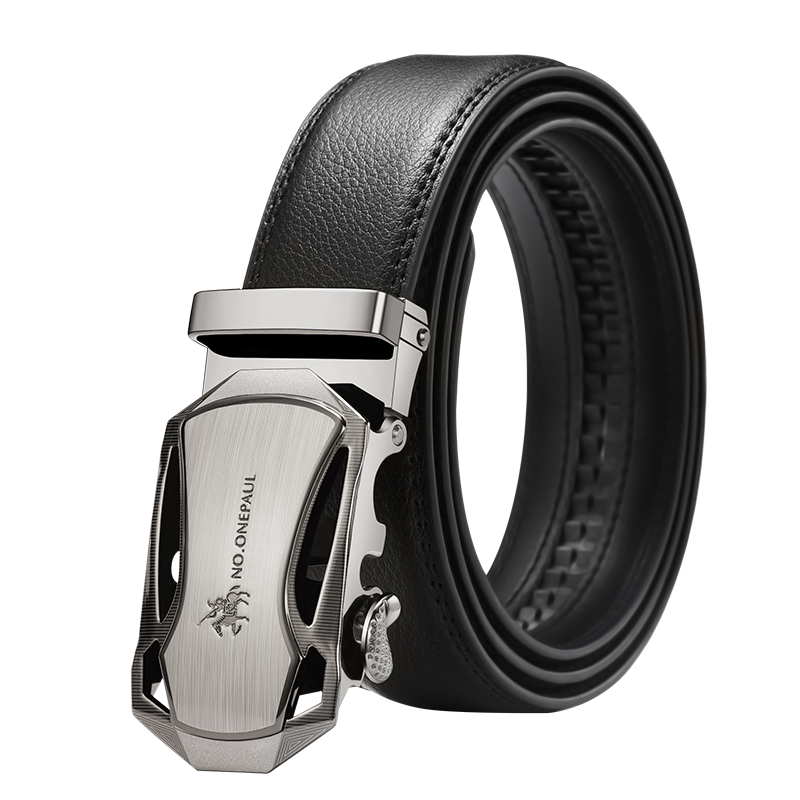 保罗男士皮带正品真皮自动扣休闲中年裤带青年商务韩版潮牛皮腰带