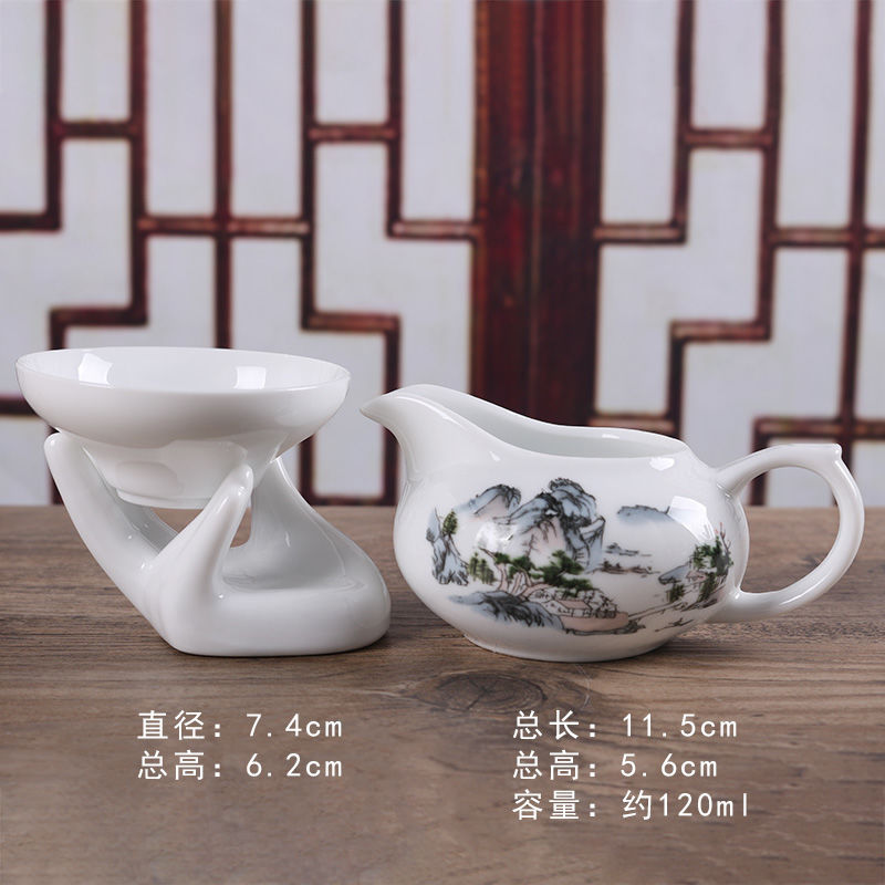 苏宁放心购茶海公道杯茶具配件功夫茶具分茶器陶瓷厚高白瓷公杯茶杯