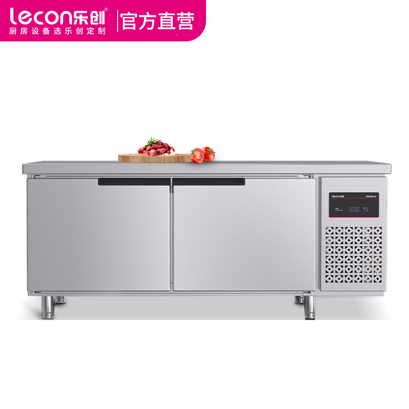 乐创(lecon)1.8米双温工作台乐创冷藏工作台厨房保鲜冷冻柜商用冰箱平冷冰柜水吧台奶茶店设备1.8*0.6*0.8米高清大图
