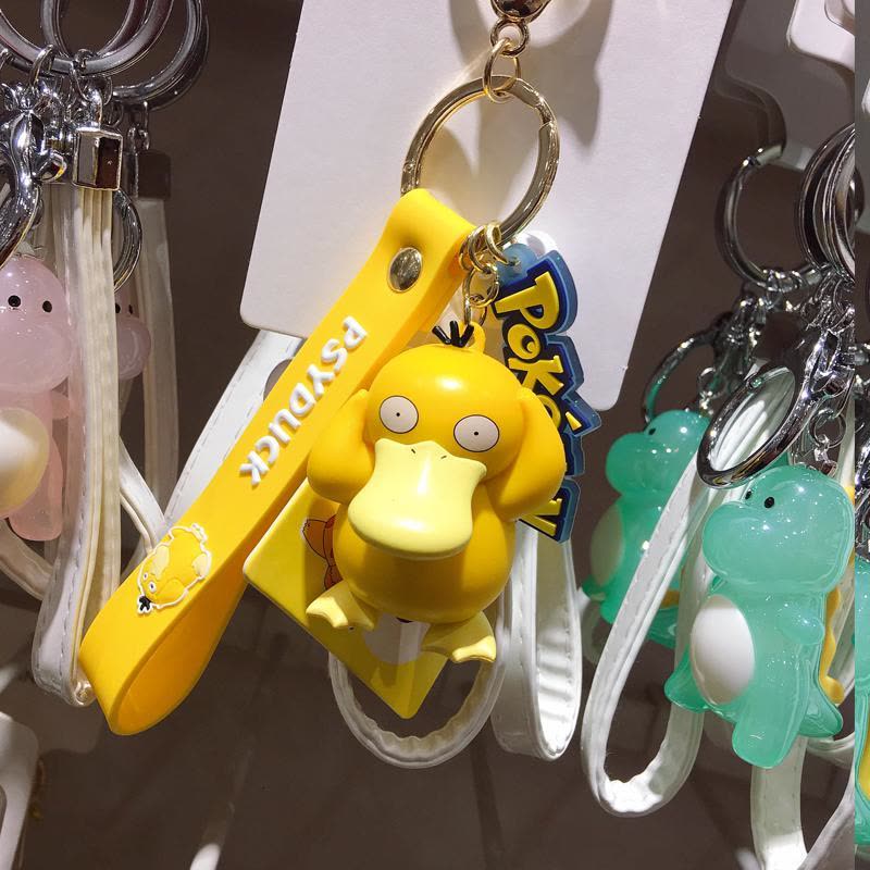 miniso名创优品宝可梦挂件皮卡丘可爱包包挂饰可达鸭钥匙扣正品 杰尼龟+胖丁[挂件钥匙扣]图片