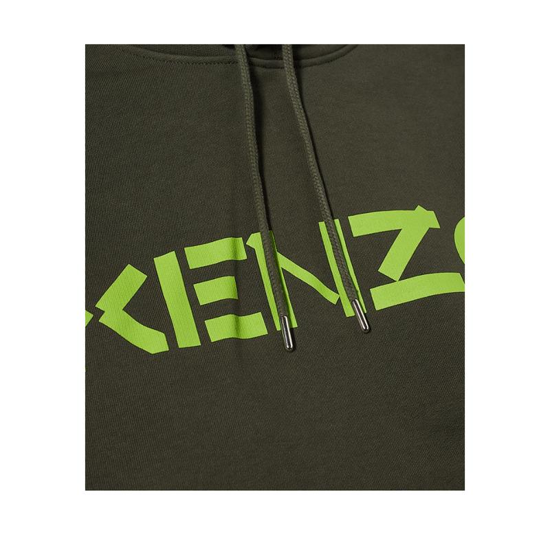 高田贤三(Kenzo)纯棉加绒卫衣男长袖连帽带帽徽标印花休闲oversiz高清大图