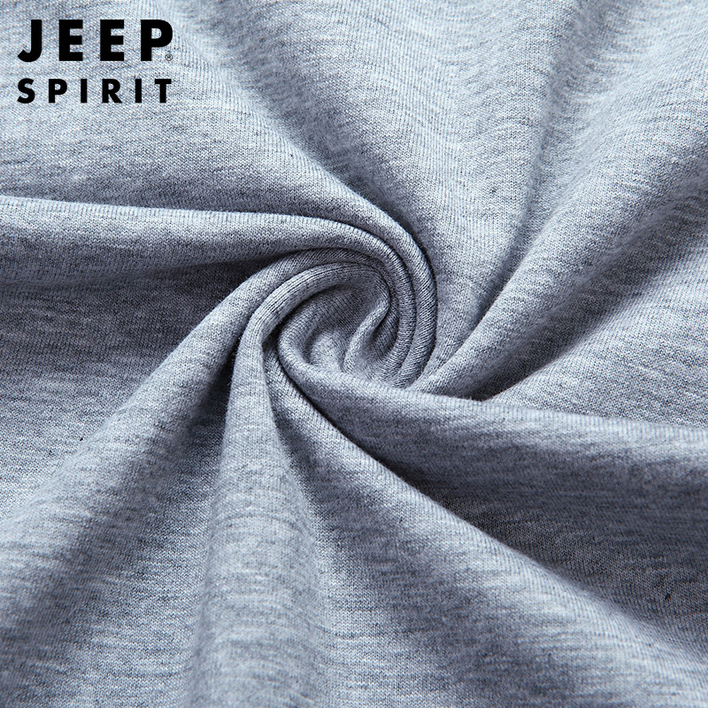 JEEP SPIRIT吉普短袖t恤男士2021夏季新款弹力纯棉圆领套头宽松休闲半袖T恤有大码