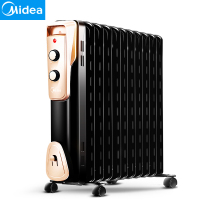 美的(Midea)油汀取暖器NY2011-16JW 电暖器家用立式电暖炉11片油丁电暖气宿舍办公室2000W倾倒断电