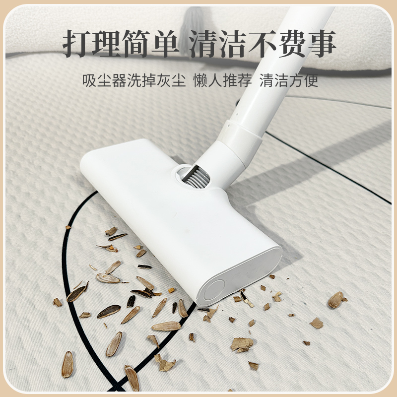 奶油风客厅大地毯高级感沙发茶几毯家用免洗卧室阳台耐脏地垫2556