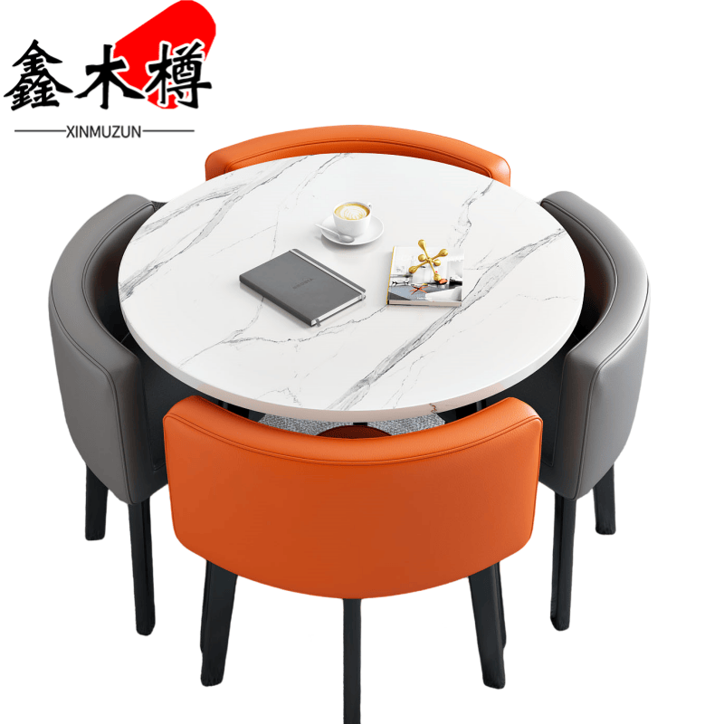 鑫木樽休闲桌椅一桌四椅套高清大图