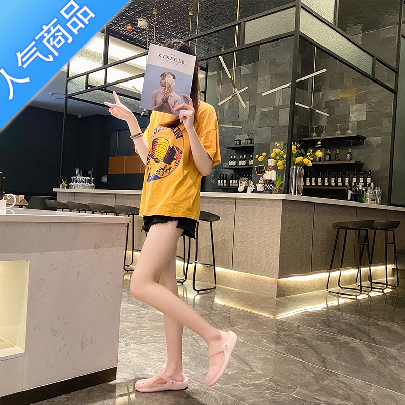 SUNTEK包头洞洞鞋女2023年新款夏季厚底防滑软底沙滩凉鞋女外穿包果UU高清大图