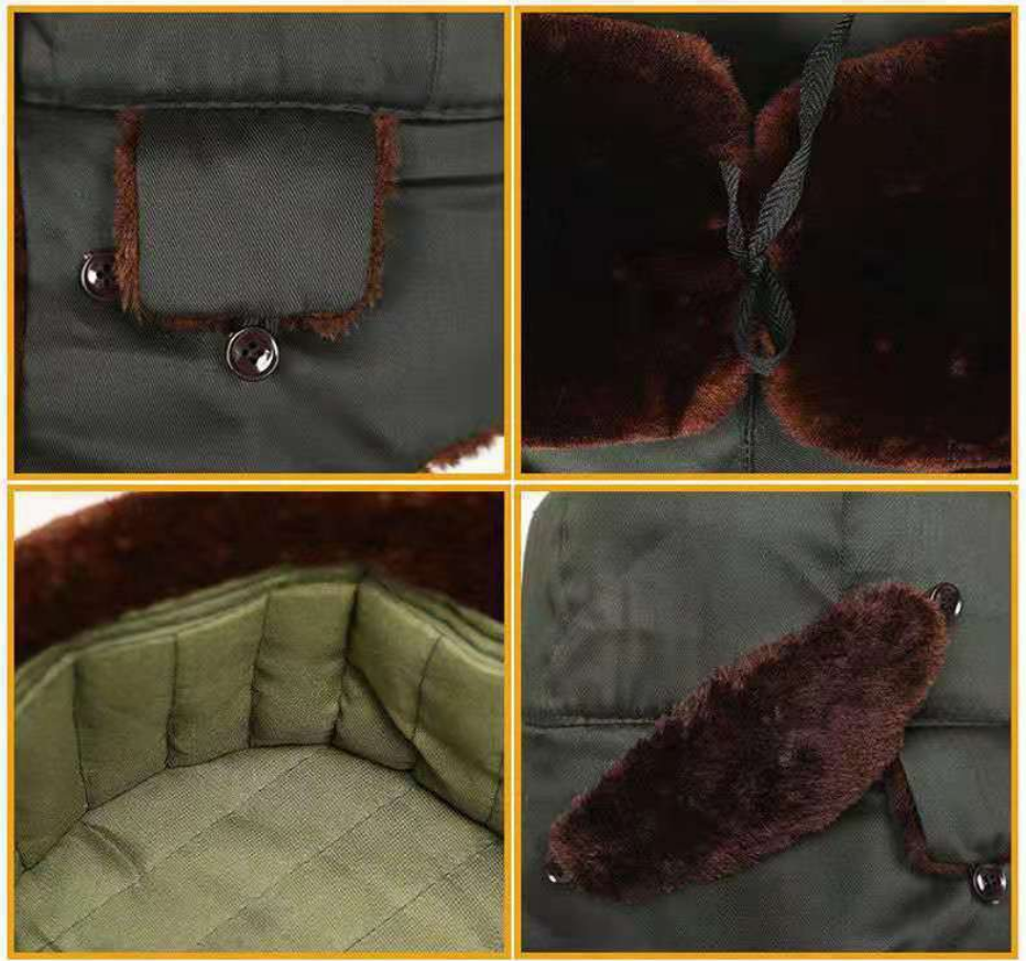 泉嵊 防寒帽 棉帽 护耳式 顶高清大图