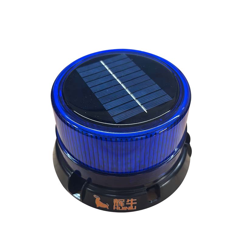 辉牛 太阳能LED警示灯 HN-蓝色 个高清大图