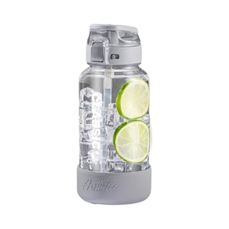 希乐水杯1.0L大容量吸管杯便携XL-2516-1.0莫兰迪灰