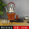 陶然电茶炉 童趣功夫煮茶器纳丽雅(Naliya)紫砂玻璃陶瓷养生壶电子热烧水陶瓷炉 红圆陶炉+手提玻璃壶