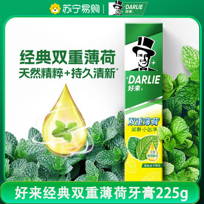 DARLIE好来(原黑人)双重薄荷牙膏家庭旅行装225g 清新口气 防蛀固齿