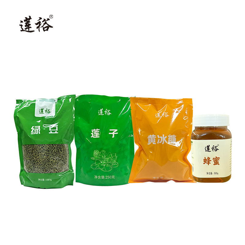 莲裕绿豆冰糖莲子蜂蜜杂粮礼盒六1250克盒 1250g
