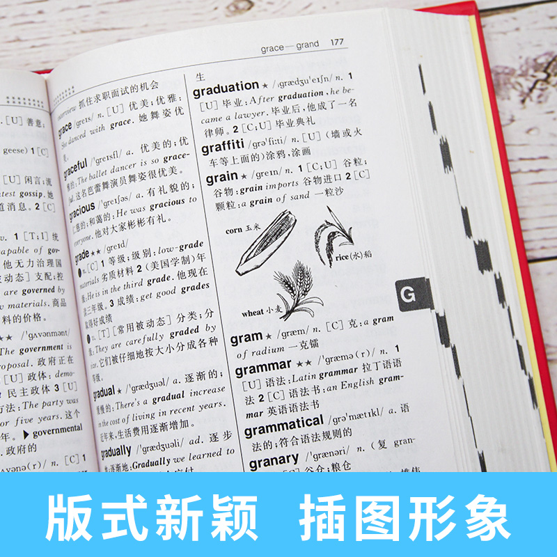 [正版]2023小学生英汉小词典版小学英语单字多功能字典英汉双解工具书全功能字典大全英文单字词汇词语书英语小本口袋书高清大图