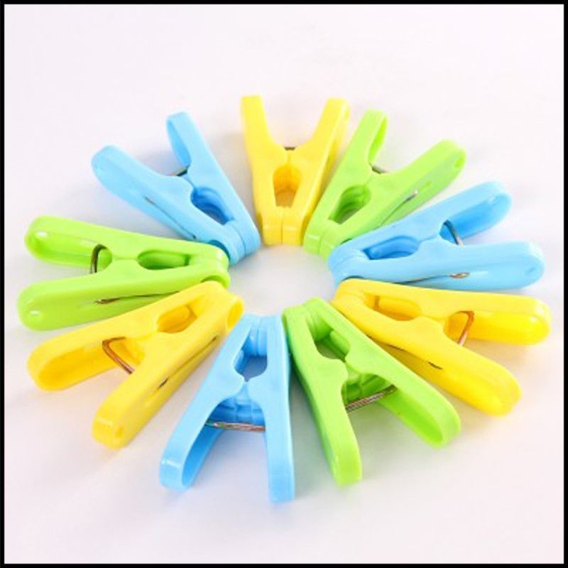 家用多彩晒衣夹子晾被子夹防风防滑衣服晾晒夹袜子衣服小夹子家用多彩