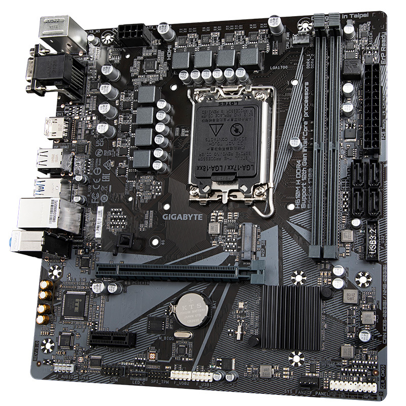 技嘉H610M H DDR4主板+12代英特尔 i5-12400F CPU 主板套装