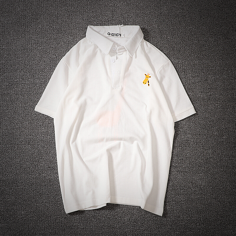 情侣装夏装短袖卡通可爱Polo衫男女学生韩范宽松上衣班服T恤polo