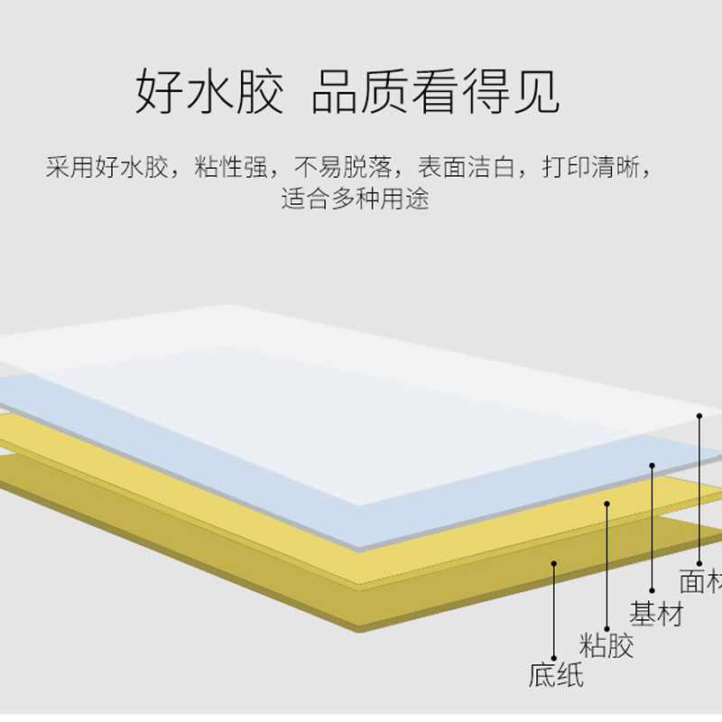 得力12013三防热敏标签纸(100*60mm-800张)(白)(1卷/筒)