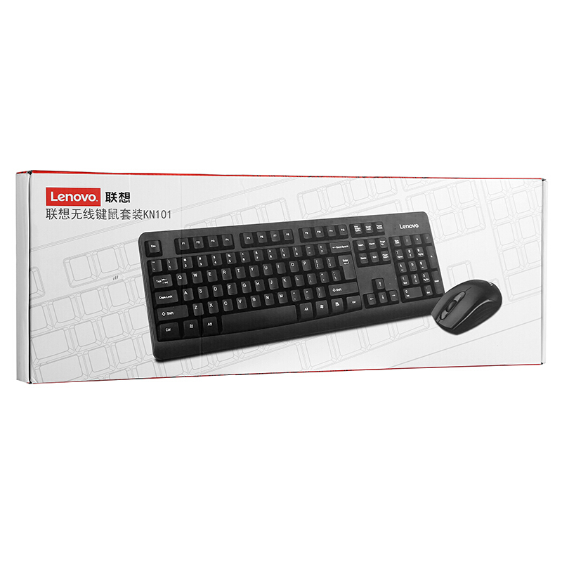 联想(lenovo) KN101 无线键盘鼠标套装 办公鼠标键盘套装