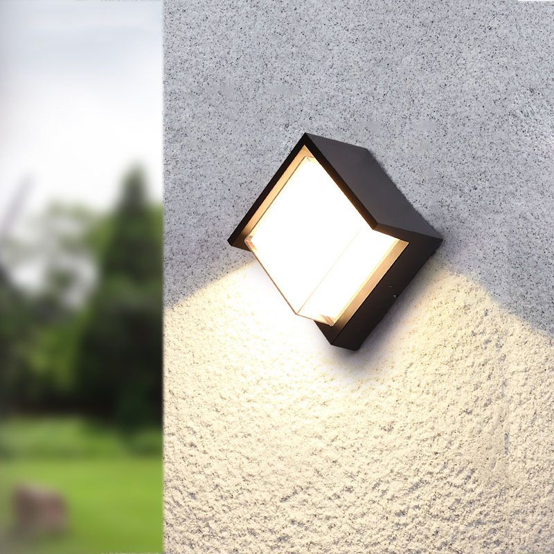 led户外壁灯防水庭院灯现代简约射灯投光灯外墙花园露台阳台壁灯