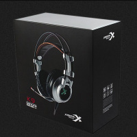 西伯利亚 K9 电竞游戏耳机头戴式usb7.1声道重低音七彩发光电脑耳麦绝地求生吃鸡 铁灰色