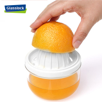 三光云彩(GLASSLOCK)韩国进口钢化玻璃保鲜盒宝宝辅食果泥研磨器多功能小号密封盒玻璃碗手动榨汁机白色300ml