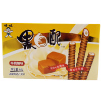 旺旺 黑白配 牛奶味 60g 盒装 夹心饼干 休闲办公零食零嘴