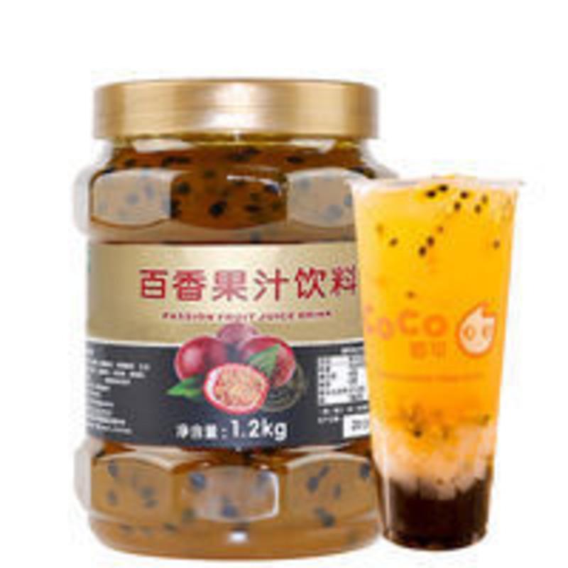 鲜活百香果酱 百香果茶酱浓浆含果肉果粒酱 奶茶原料 1200g
