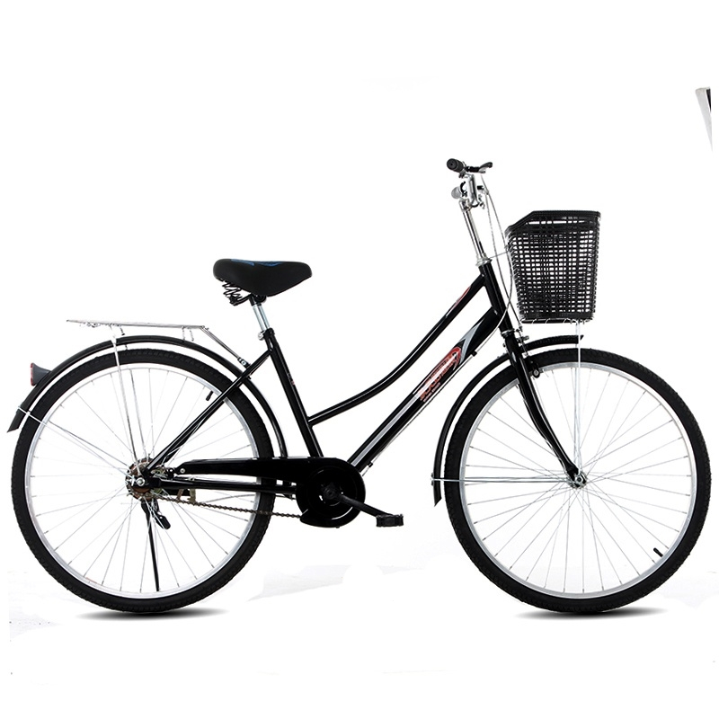 闪电客轻便通勤男式女式自行车女式24寸26寸子车成人载小孩变速单速车