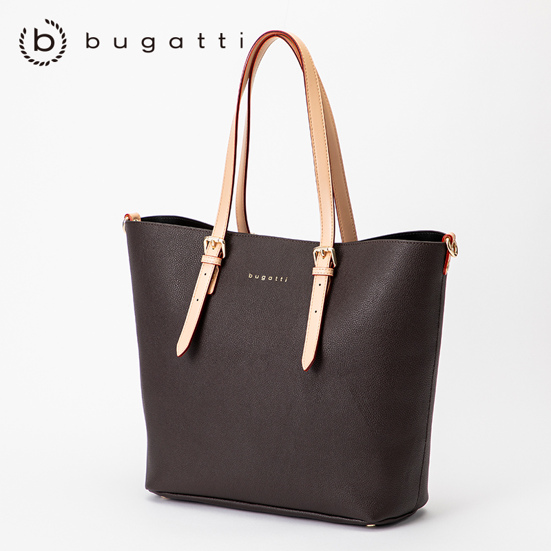 bugatti 德国轻奢品牌 时尚水桶包包菜篮子子母包女斜挎内胆欧美休闲女士手提包纯色简约大容量女包