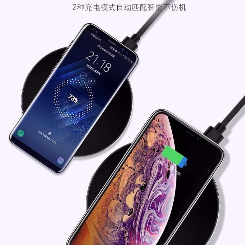 华为p40pro无线充电器手机qi快充无线充电器p30pro圆形铝合金红色华为