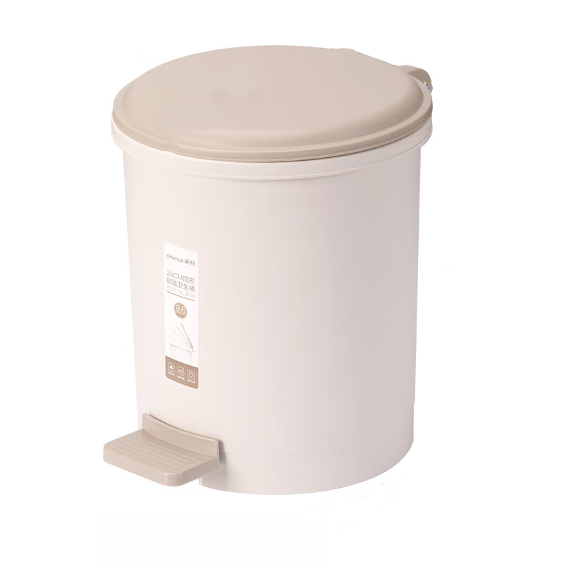 茶花(CHAHUA) PP 印花脚踏卫生桶 32*33*27cm (单位:个)