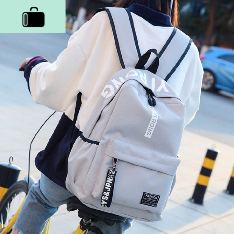 学院风初中学生书包男女韩版简约百搭初高中学生休闲旅行双肩背包new