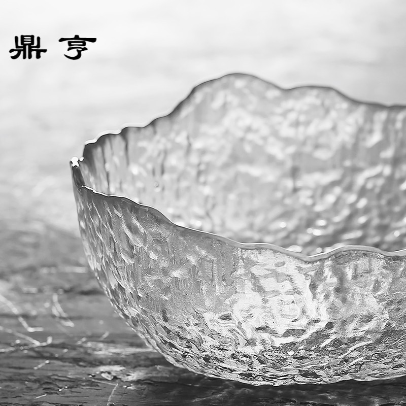 鼎亨日式锤纹耐热玻璃茶洗锤目纹茶道配件功夫茶具洗茶杯盆栽水洗